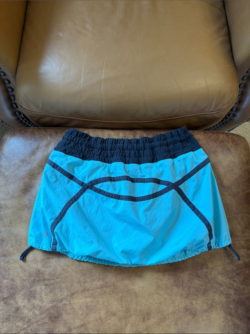 RARE Lululemon Tracker Skirt Sz 4 Menthol Green Deep Coal Grey Vintage Y2K Skort